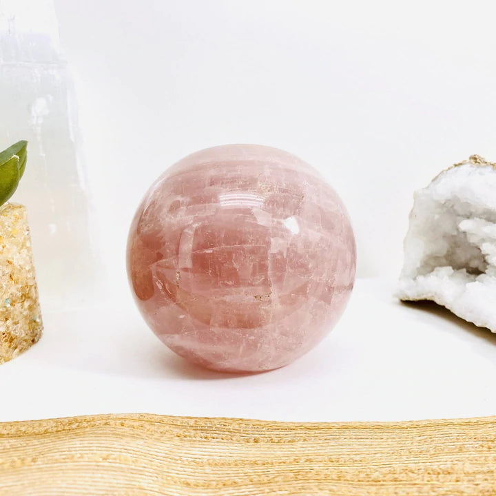 Rose Quartz Sphere Clock